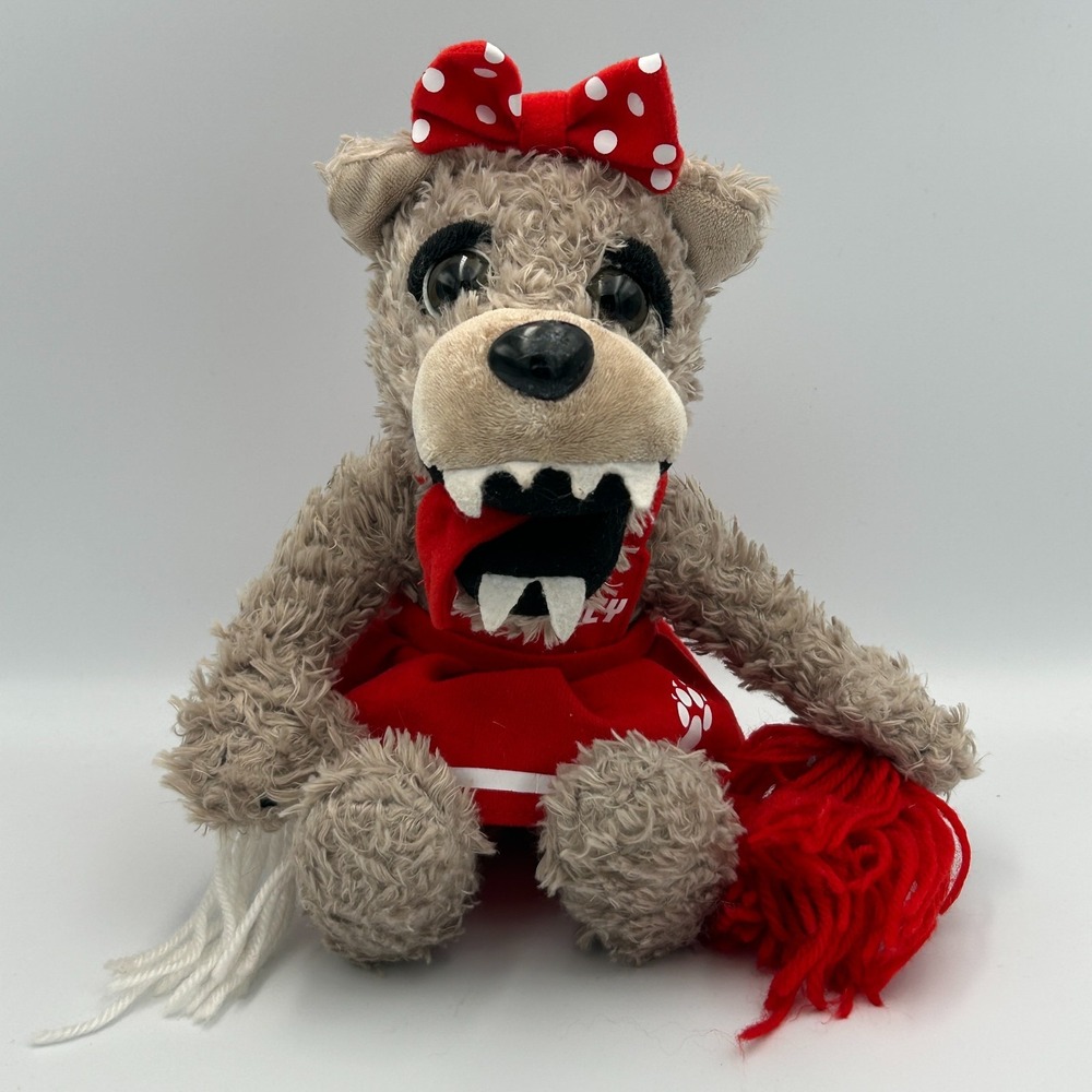 University Of New Mexico Lobos LOBO LUCY‎ Timber Wolf Plush Cheerleader Stuffed